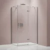 Porte De Douche|Bernstein Cabine de douche d'angle verre 8mm, 1 porte battante, Profilé Chrome - NT403 - 90x120x195cm