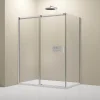 Bernstein Cabine de douche d'angle, verre clair 6mm, porte coulissante - NT806 FLEX 100x80x195cm
