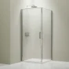 Bernstein Cabine de douche d'angle 100x100x195cm (LxPxH) verre 8mm, 1 porte battante 100cm, Profilé chrome - NT416