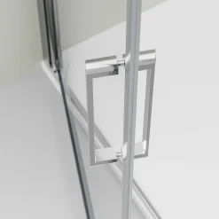 Bernstein Cabine de douche d'angle 100x100x195cm (LxPxH) verre 8mm, 1 porte battante 100cm, Profilé chrome - NT416