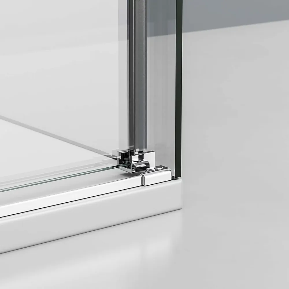 Paroi De Douche|Bernstein Cabine de douche en coin, verre trempé 8mm, portes coulissantes, profilé chrome - DX906 FLEX - 120x80x195cm (LxPxH)