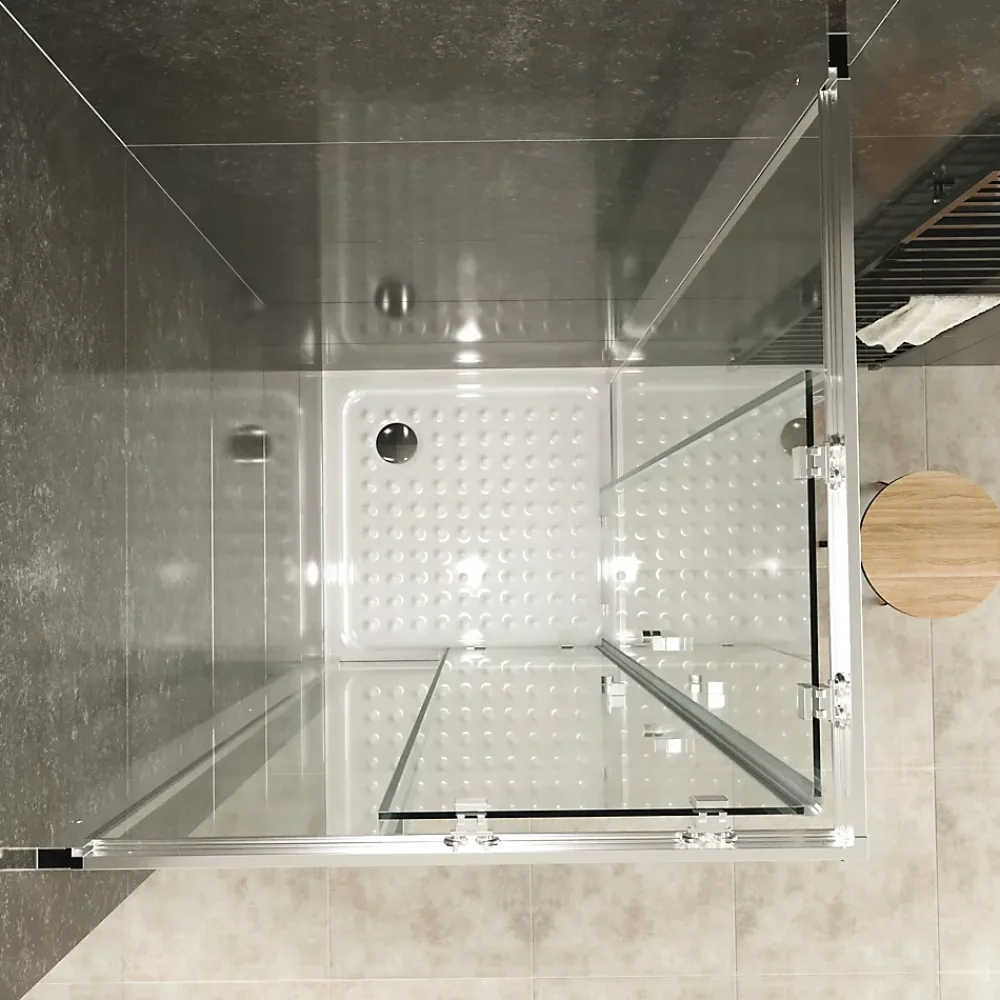 Cabine De Douche|Saniverre Cabine De Douche H190 85x85cm - Verre Transparent Portes Coulissantes Lana+ (sans Receveur) -