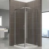 Cabine De Douche|Saniverre Cabine de douche IBEA H.190 cm porte pivotante verre transparent 80 x 80 cm -