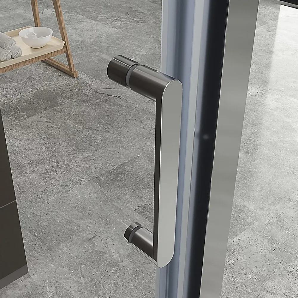 Saniverre Cabine de douche IBEA H.190 cm porte pivotante verre transparent 90 x 90 cm -