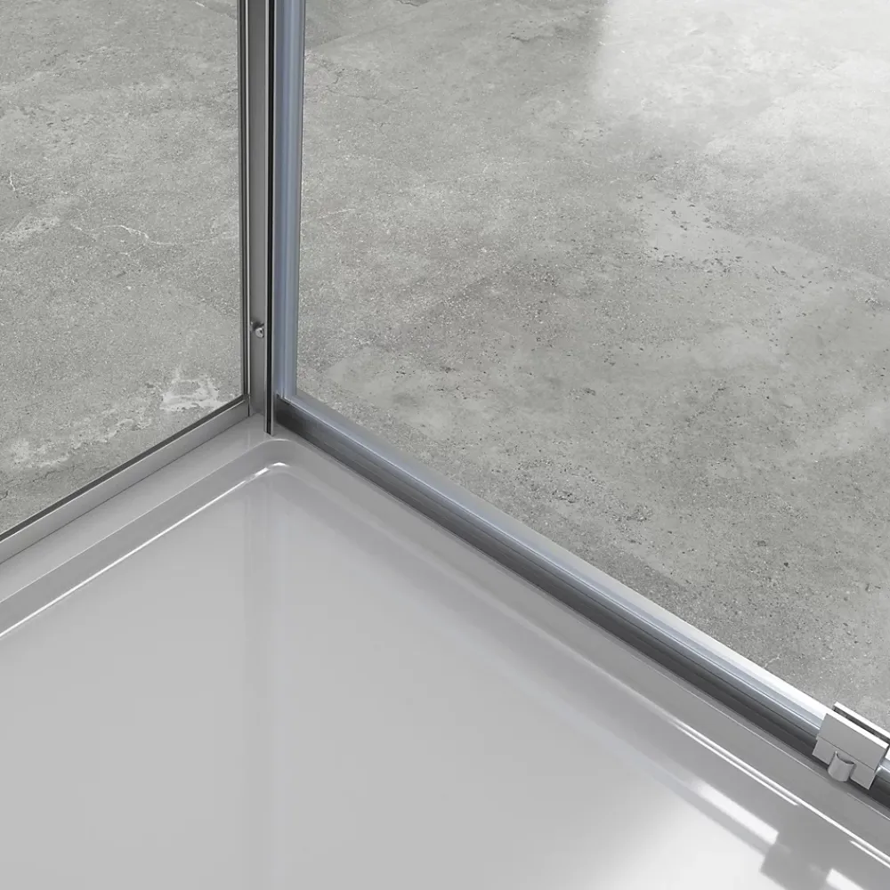 Saniverre Cabine de douche IBEA H.190 cm porte pivotante verre transparent 90 x 90 cm -