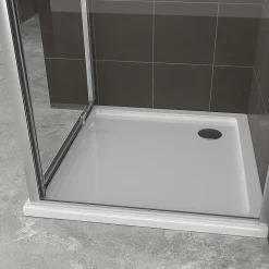 Saniverre Cabine de douche IBEA H.190 cm porte pivotante verre transparent 90 x 90 cm -