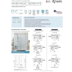 Kinedo Cabine de douche Kinemagic Sérénité 160x80 angle basse solo transparent thermostatique