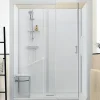 Cabine De Douche|Kinedo Cabine de douche Kinemagic Sérénité Plus 140x80 niche haute coulissante verre transparent avec mitigeur