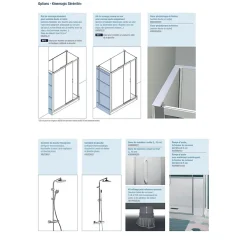 Kinedo Cabine de douche Kinemagic Sérénité Plus 160x80 niche basse porte coulissante transparent thermostatique