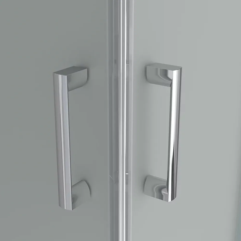 Saniverre Cabine de douche LANA portes coulissantes H.180 cm verre 6 mm opaque 80 x 80 cm -