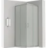Cabine De Douche|Saniverre Cabine de douche LANA portes coulissantes H.180 cm verre 6 mm opaque 80 x 100 cm -