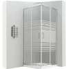 Cabine De Douche|Saniverre Cabine de douche LANA portes coulissantes H.180 cm verre 6 mm semi-opaque 80 x 80 cm -
