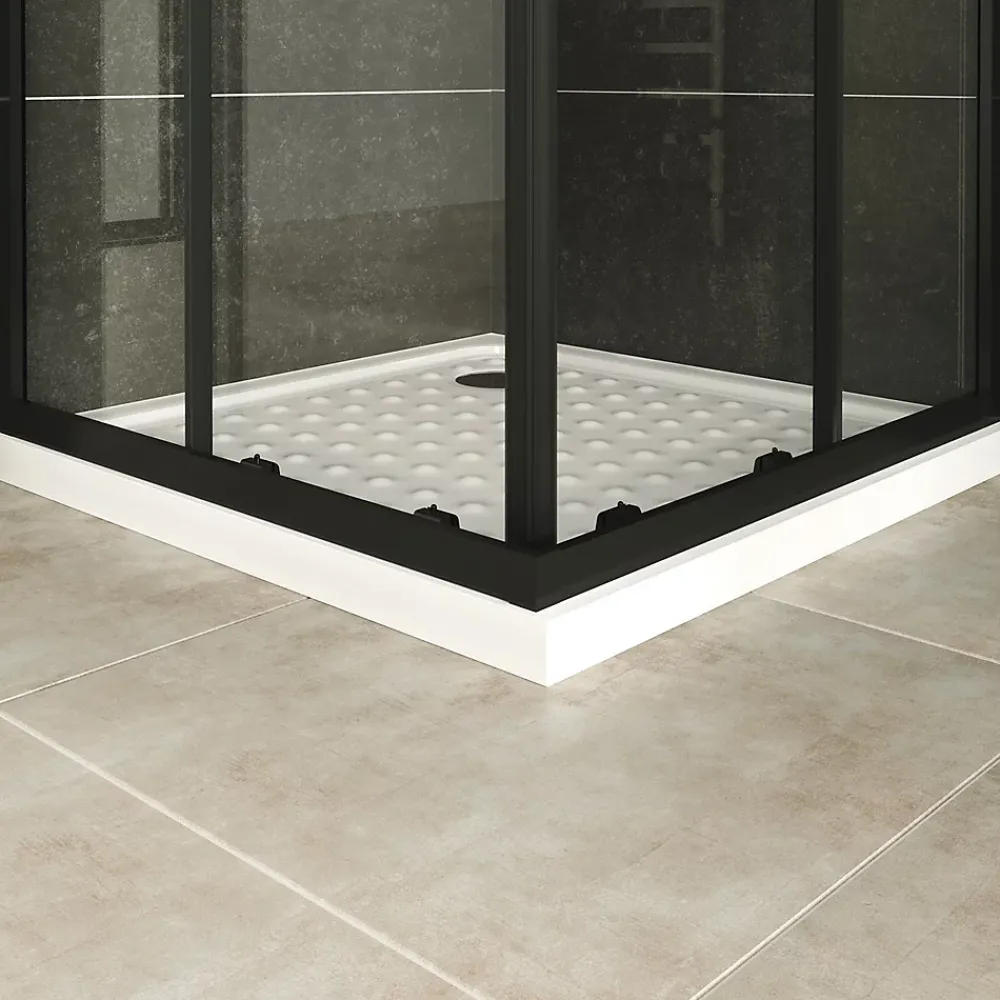 Cabine De Douche|Saniverre Cabine de douche LANABLACK H.190 cm portes coulissantes verre 6 mm transparent 70 x 70 cm -