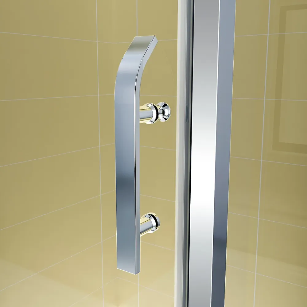 Cabine De Douche|Saniverre Cabine de douche NIKY H.195 cm porte pivotante verre 8 mm transparent 90 x 90 cm -