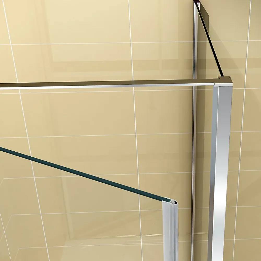 Cabine De Douche|Saniverre Cabine de douche NIKY H.195 cm porte pivotante verre 8 mm transparent 90 x 90 cm -