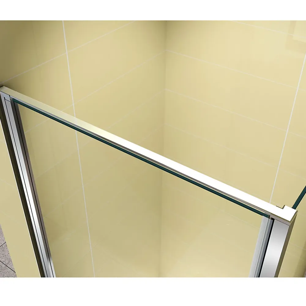 Cabine De Douche|Saniverre Cabine de douche NIKY H.195 cm porte pivotante verre 8 mm transparent 90 x 90 cm -