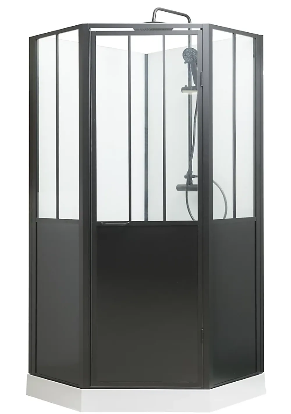Cabine De Douche|Gelco Design Cabine de douche noir opera 100x100x210