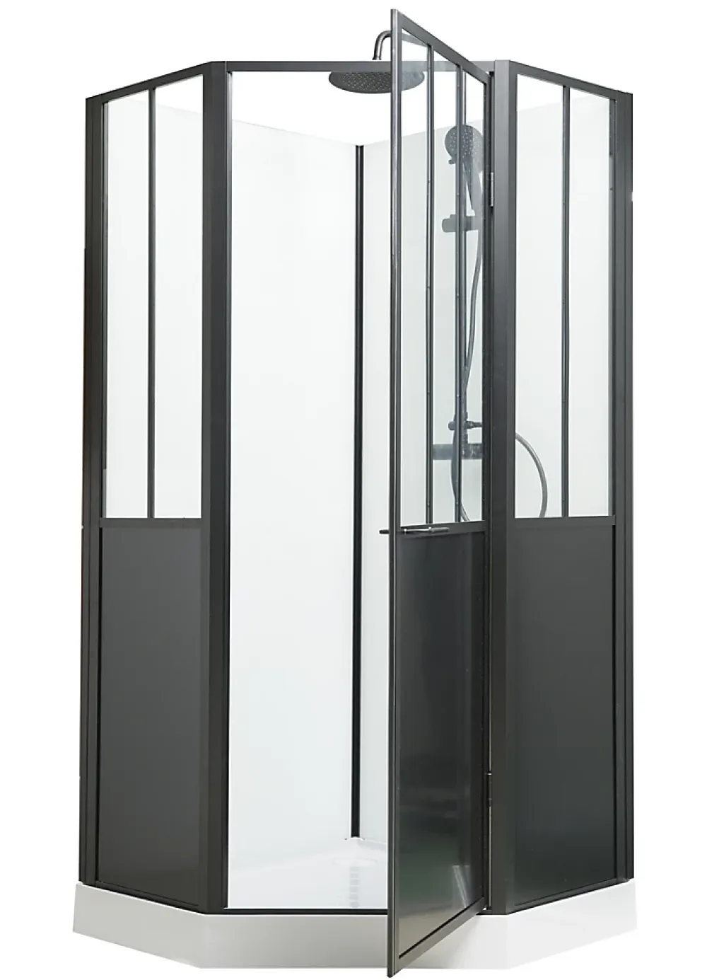 Cabine De Douche|Gelco Design Cabine de douche noir opera 100x100x210