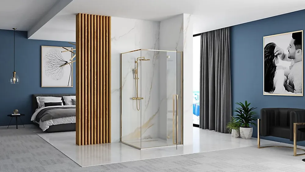 Paroi De Douche|Rea Cabine De Douche Fargo 90X120 Gold