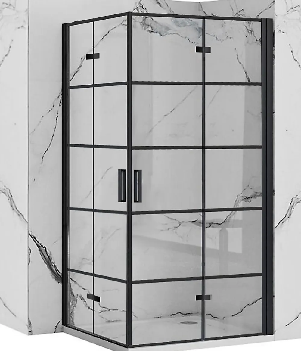 Rea Cabine de douche Molier Double Black 80x80
