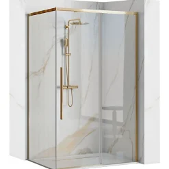 Porte De Douche|Rea Cabine De Douche Solar 80X100 Gold + Receveur De Douche Savoy White