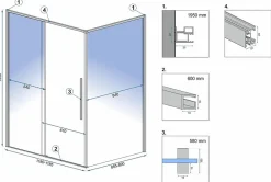 Rea Cabine De Douche Solar 90X120 Gold