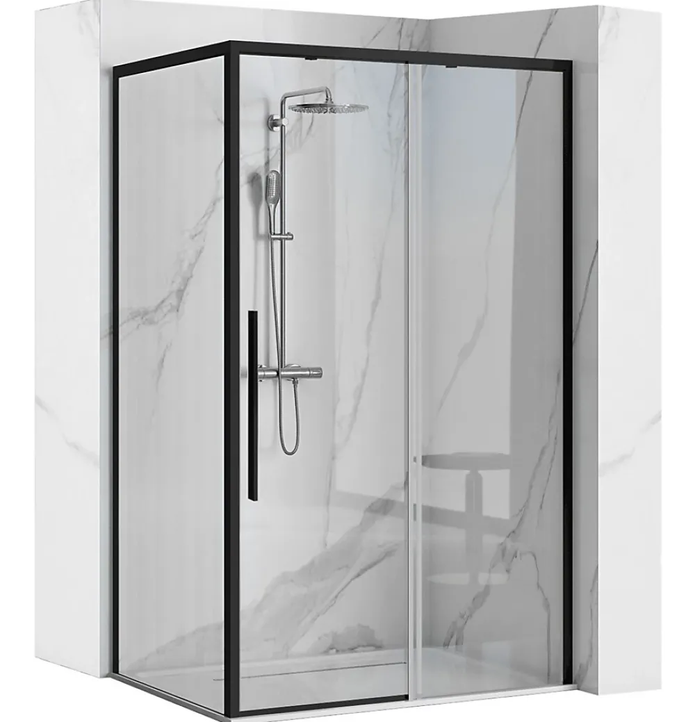 Paroi De Douche|Rea Cabine de douche Solar Black 90x120