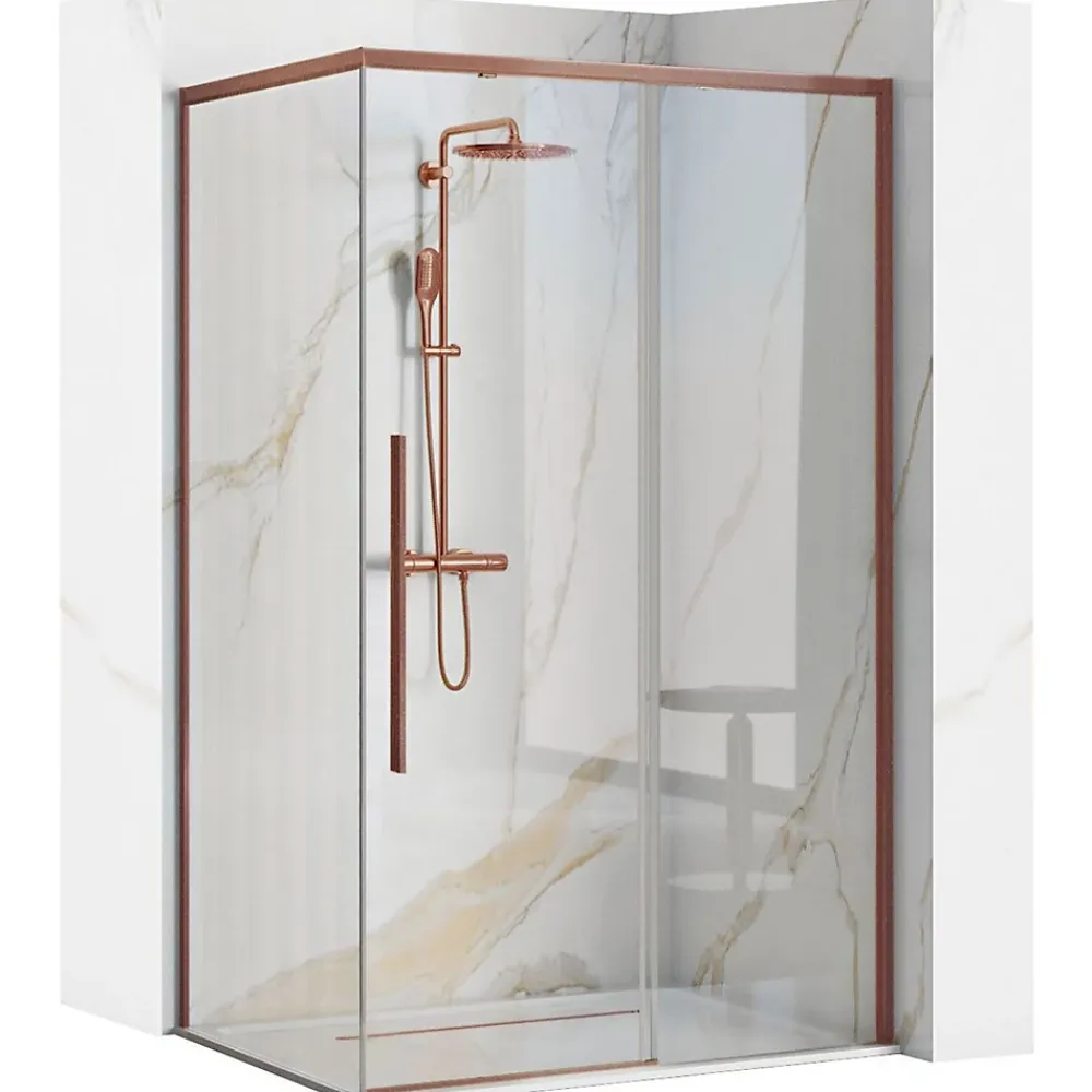 Paroi De Douche|Rea Cabine De Douche Solar 90X120 Brush Copper
