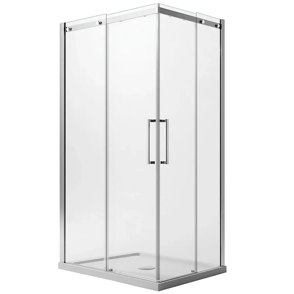Cabine De Douche|Idralite Cabine de douche Rectangulaire 90x110CM H200 Verre Transparent 8mm Gauche EasyClean Prime Corner