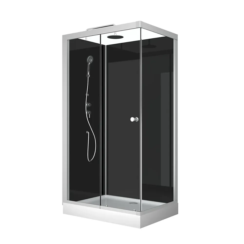 Cabine De Douche|Aurlane cabine de douche SHADOW CORNER RECTANGLE - 110x80x230cm