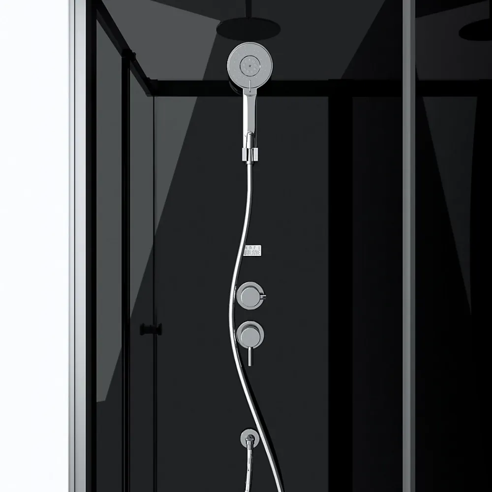 Cabine De Douche|Aurlane cabine de douche SHADOW CORNER RECTANGLE - 110x80x230cm