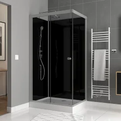 Cabine De Douche|Aurlane cabine de douche SHADOW CORNER RECTANGLE - 110x80x230cm