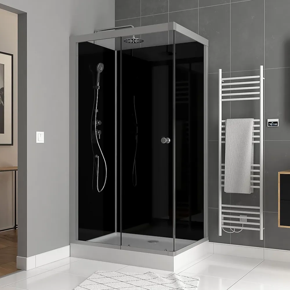 Cabine De Douche|Aurlane cabine de douche SHADOW CORNER RECTANGLE - 110x80x230cm