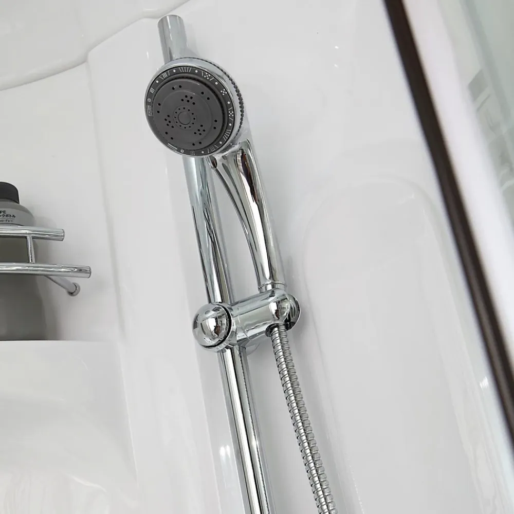 Cabine De Douche|Kiamami Valentina Cabine De Douche 90X90 Avec Hydromassage Et Bain De Vapeur Semi-Circulaire - Vesuvio