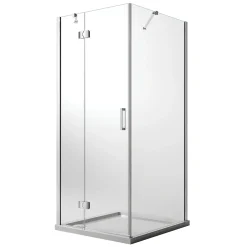 Cabine De Douche|Idralite Cabine de douche 80x60 CM H190 Transparent avec Easyclean mod. Flip Porte + Fixe