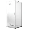 Idralite Cabine de douche 80x90 CM H190 Transparent avec Easyclean mod. Flip Porte + Fixe