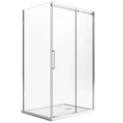 Idralite Cabine de douche 80x150CM H200 Verre Transparent 8mm Droite avec Easy-Clean mod. Prime Duo 1 Porte