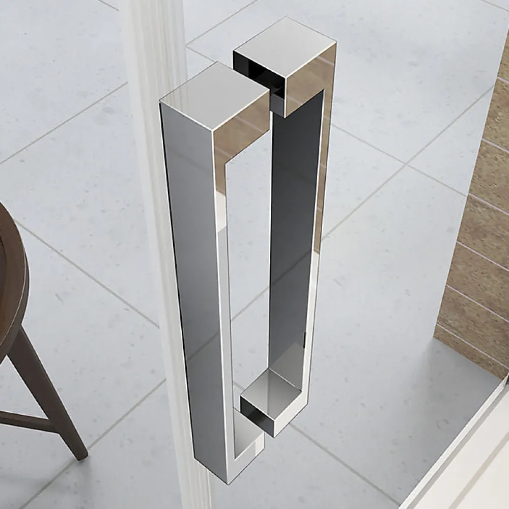 Cabine De Douche|AICA Sanitaire Cabine de douche 140x90x195 cm - verre 8 mm anticalcaire - porte coulissante - sans receveur