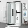 Aurlane Cabine de douche 115x90x210 cm avec receveur + bonde 90mm + Grille linéaire - FACTORY 2