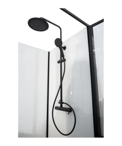 Cabine De Douche|Gelco CABINE DE DOUCHE 90X120X220 STYLE INDUSTRIEL NOIR