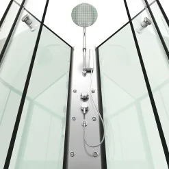 Cabine De Douche|Aurlane Cabine de douche 85x85x225cm 1/4 de cercle - ZEENY