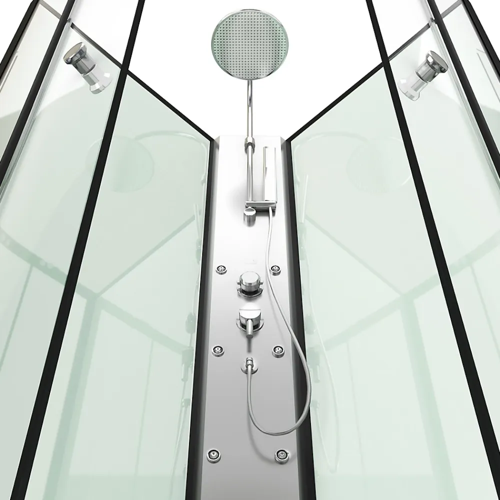 Cabine De Douche|Aurlane Cabine de douche 85x85x225cm 1/4 de cercle - ZEENY