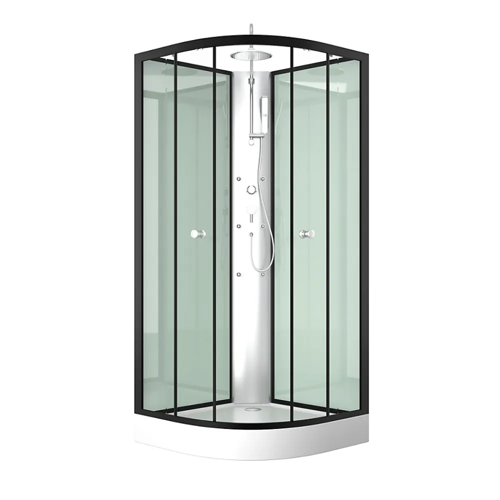 Cabine De Douche|Aurlane Cabine de douche 85x85x225cm 1/4 de cercle - ZEENY