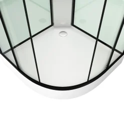 Cabine De Douche|Aurlane Cabine de douche 85x85x225cm 1/4 de cercle - ZEENY