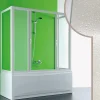 Pare-Baignoire|Forte Cabine douche 3 côtés Pare-Baignoire 90x220x90 CM en acrylique mod. Plutone 2 avec ouverture centrale