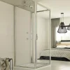 Cabine De Douche|Idralite Cabine douche 3 côtés 80x80x80 CM H198 Transparent mod. Cristal Trio 1 Porte
