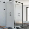 Idralite Cabine Douche avec 3 côtés 90x100x90 CM H185 granité modèle Sintesi Trio 2 Portillons
