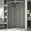 Cabine De Douche|Idralite Cabine douche demi-circulaire 90x90 CM H185 transparent modèle Junior