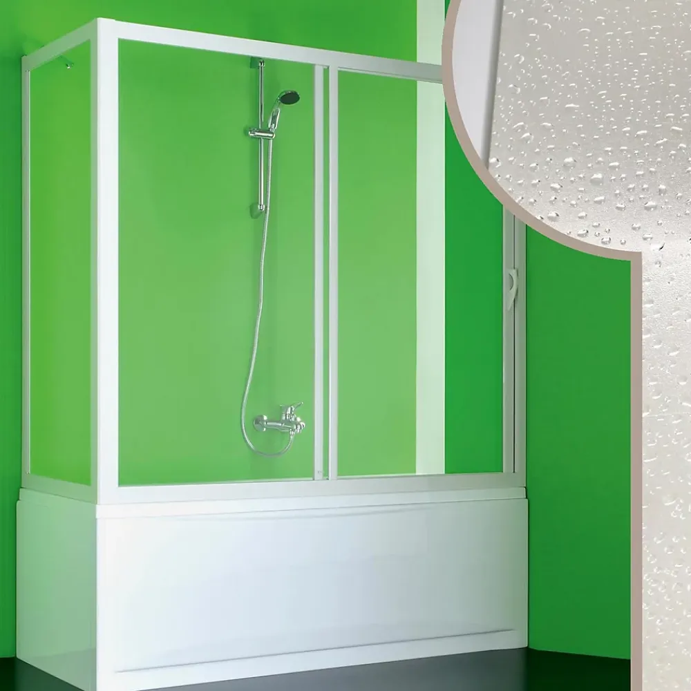Forte Cabine douche Pare-Baignoire 75x170 CM en acrylique mod. Plutone avec ouverture laterale