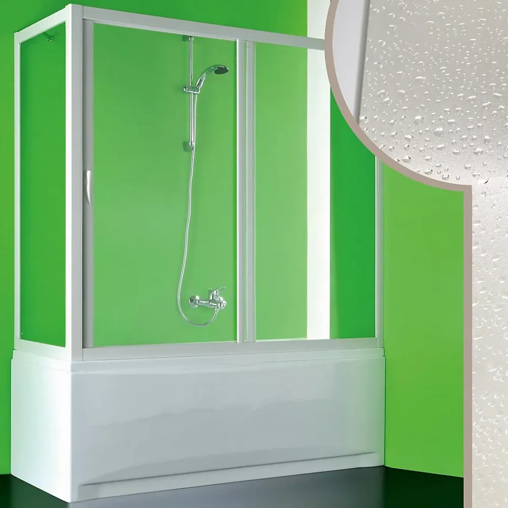 Pare-Baignoire|Forte Cabine douche Pare-Baignoire 80x180 CM en acrylique mod. Plutone avec ouverture centrale